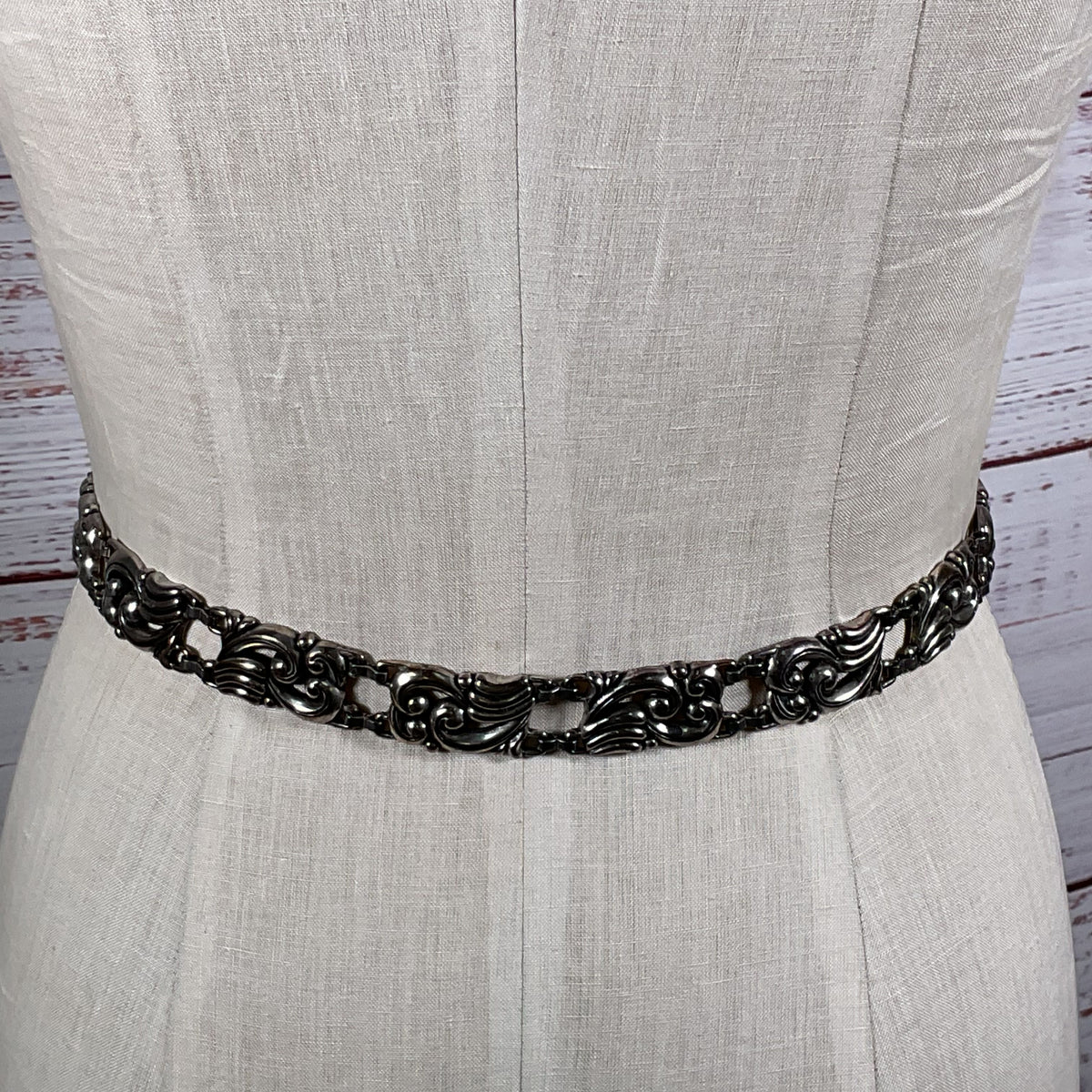 BRIGHTON Women's Black Leather Link Western .75" Belt- 31"