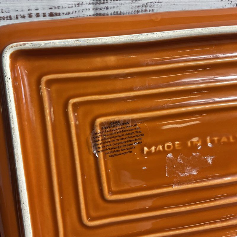 Sur La Table Pumpkin Harvest Earthenware Autumn Baking Dish Handled 12" Cookware