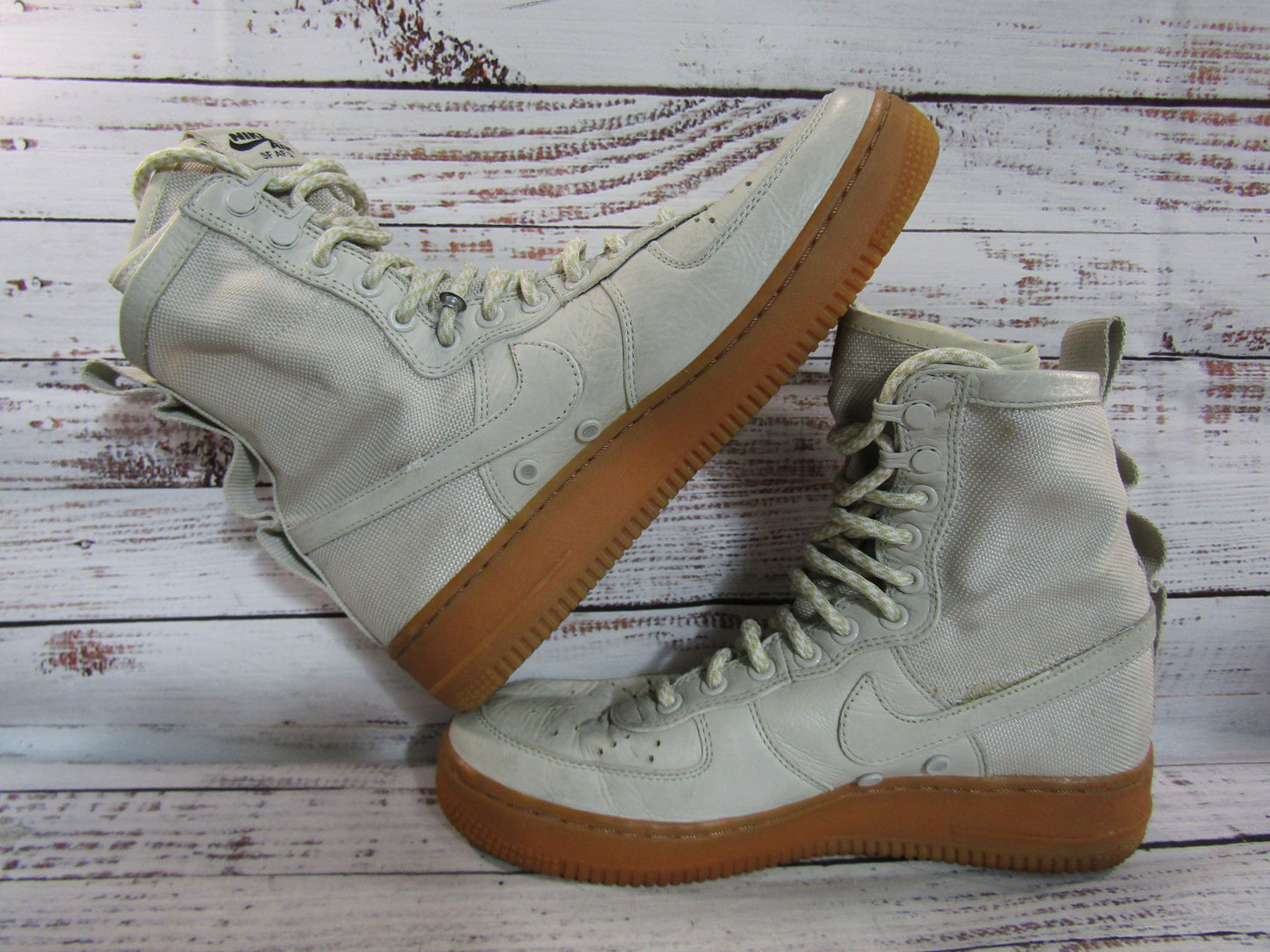 Nike SF Air Force 1 High Women's Light Bone High Top Sneakers Size 9 857872-004