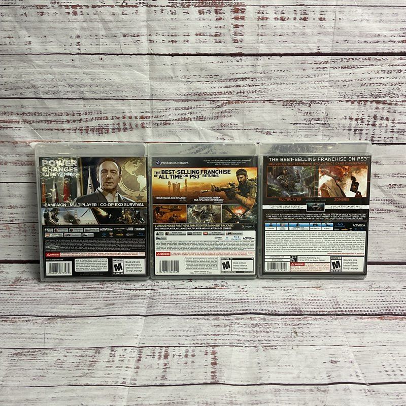 Sony Playstation PS3 Call of Duty 3 pc. Game Bundle (Black Ops Advanced Warfare)