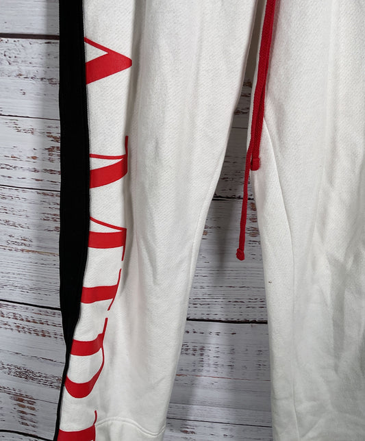 Amiri Logo Stripe Sweatpants White Small