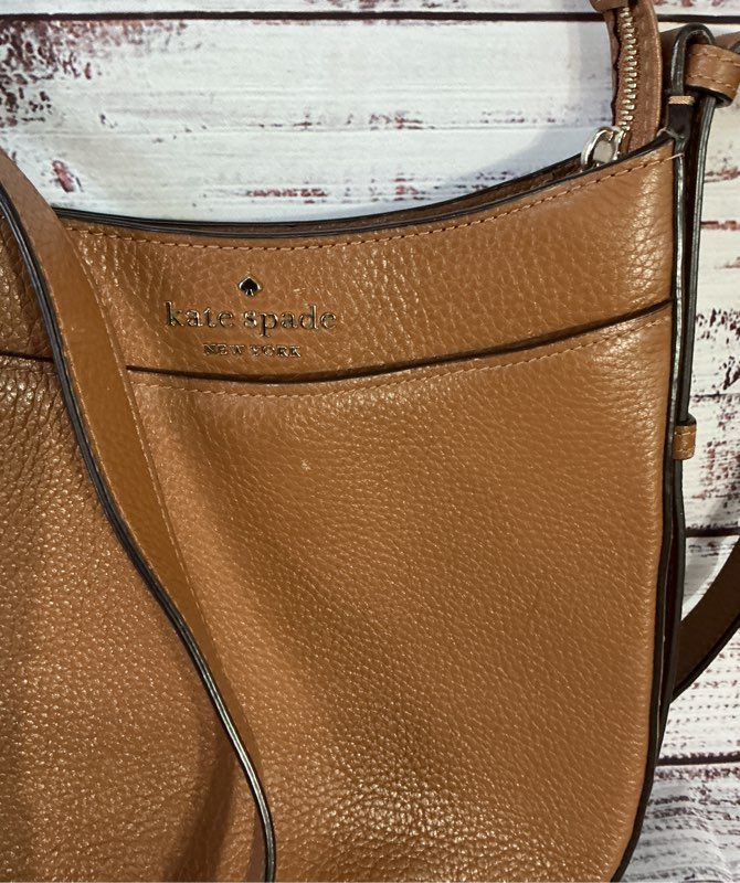 Women's Kate Spade Brown Pebbled Leather Leila North Crossbody Bag