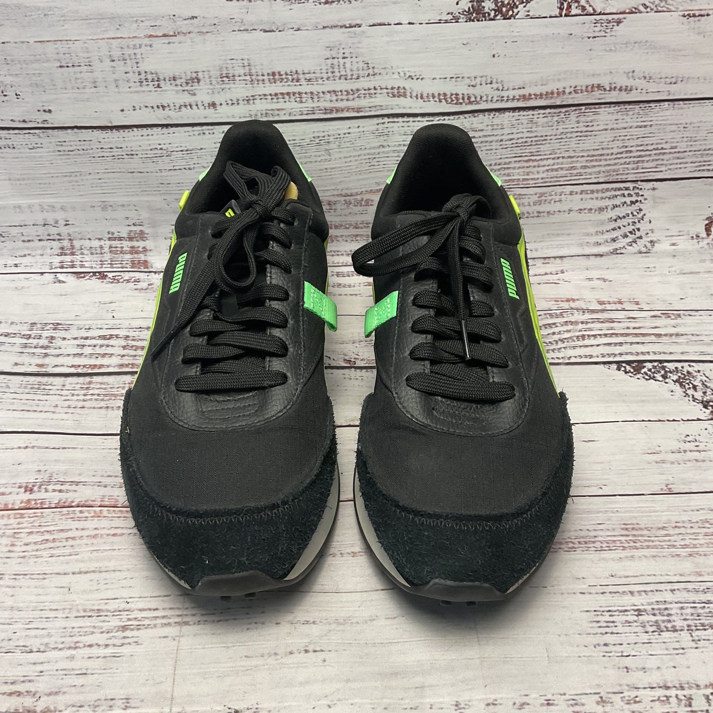 Puma Future Rider Twofold Black Yellow Athletic Sneakers Shoe Men Size 10.5