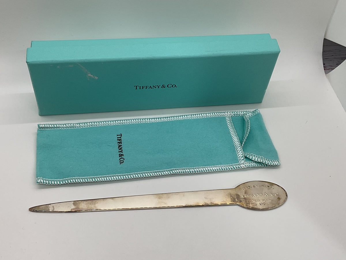 VTG. TIFFANY & CO "Please Return To Tiffany & Co." Sterling Silver Letter Opener