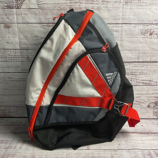 Adidas Rydell Sling Red & Gray Nylon 3-Compartment Backpack