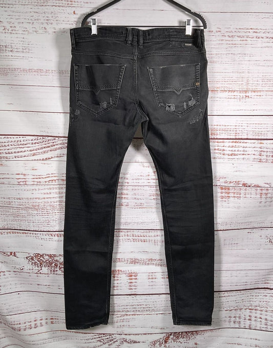 Diesel D.N.A Tepphar Slim Fit Jeans Distressed Black W 32 L 32