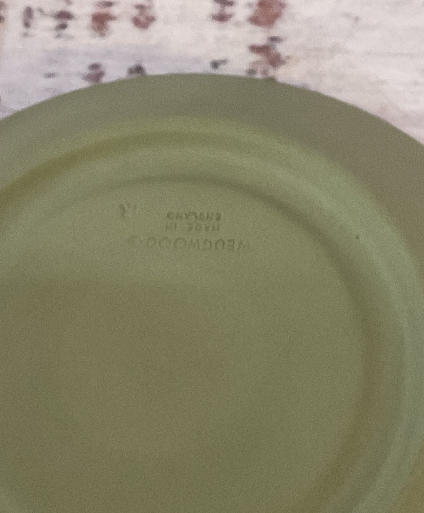 Wedgwood Jasperware Matte Finish Demitasse Cup & Saucer Sage Green