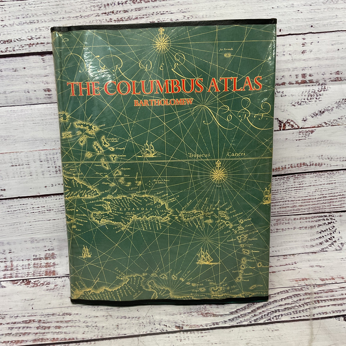 Columbus Atlas Of The World Bartholomew Map 1953 Hard Cover Book