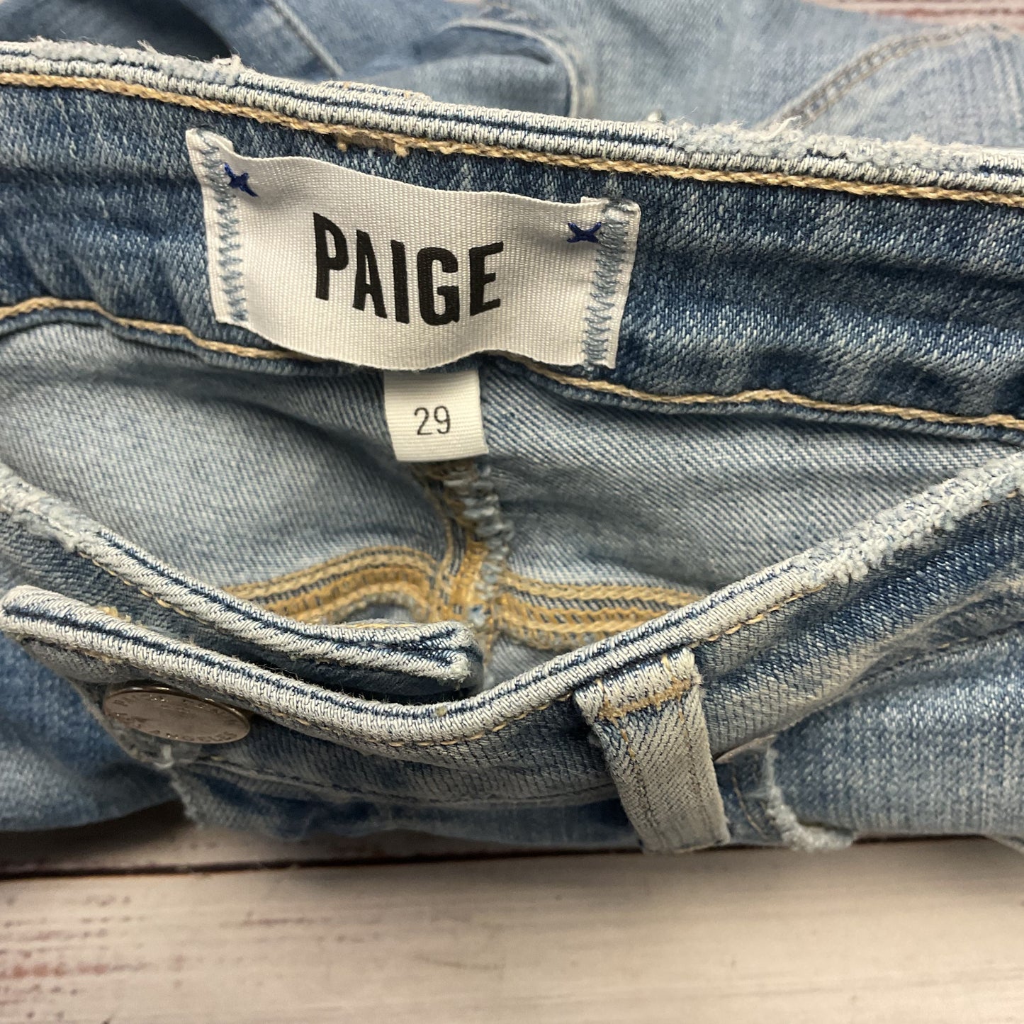 Paige Hoxton Ankle Blue Silver Stripe Jeans Pants - Size 29