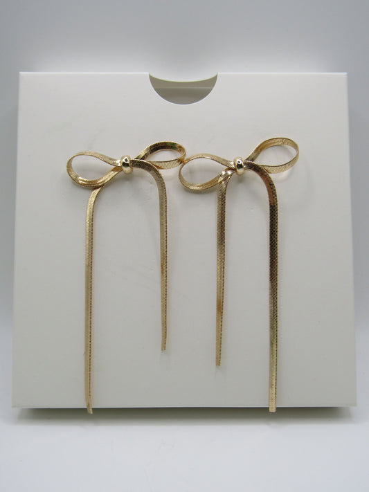 Kate Spade x Target Gold Plated Herringbone Bow Stud Earrings