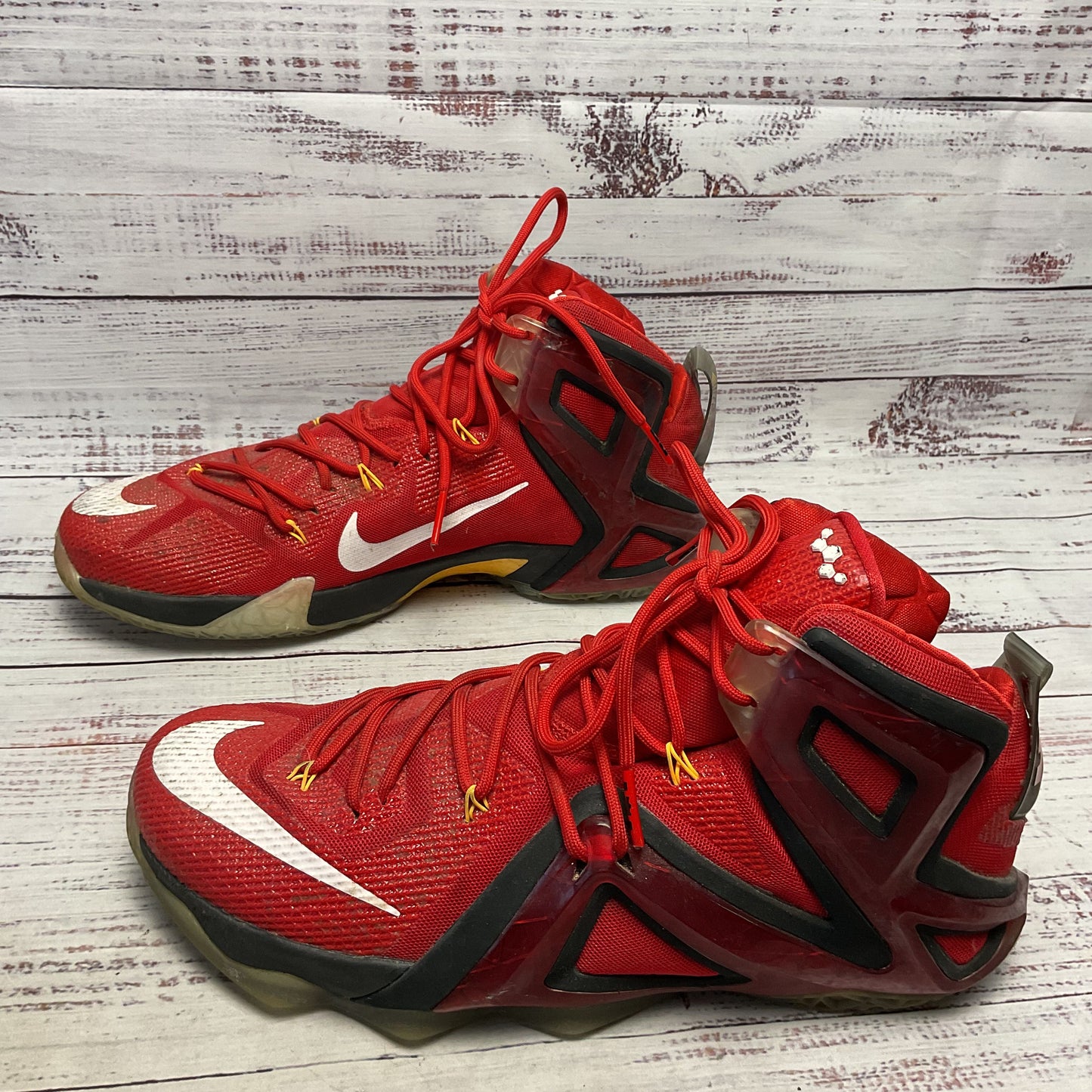 Nike Lebron 12 XII Elite Red/Gold Red Athletic Shoe Men Size 12 2 of 2