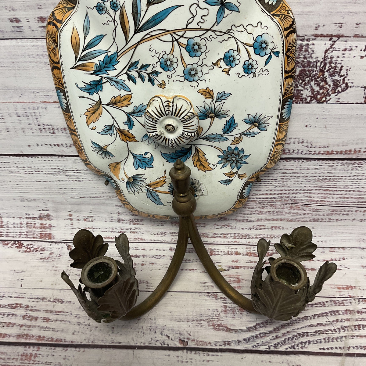 Vintage Wall Hanging Porcelain Candle Sconce
