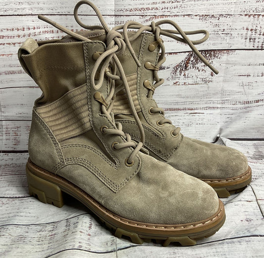Rag & Bone Shiloh Lace Up Jungle Combat Boot Suede Beige 36.5