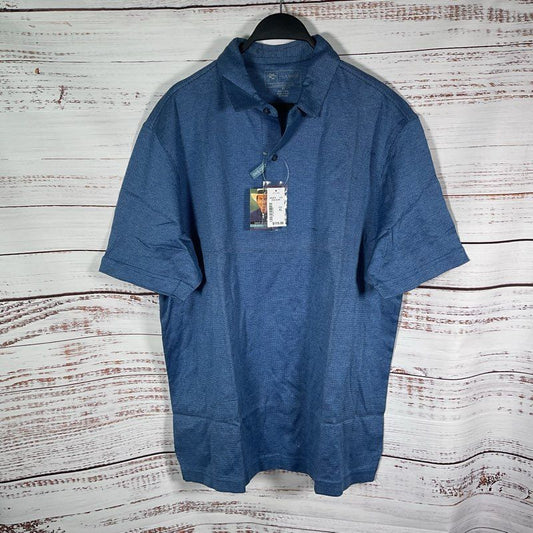 NWT Joseph A Bank Leadbetter Collection Blue Golf Polo Shirt - Size XL