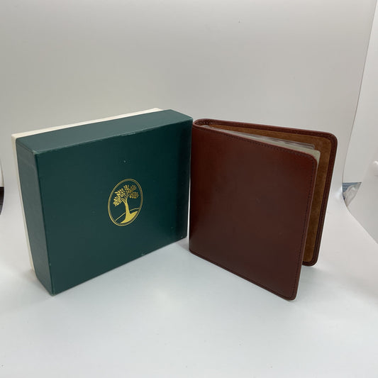 NEW LEVENGER Brown Leather Business Card Case