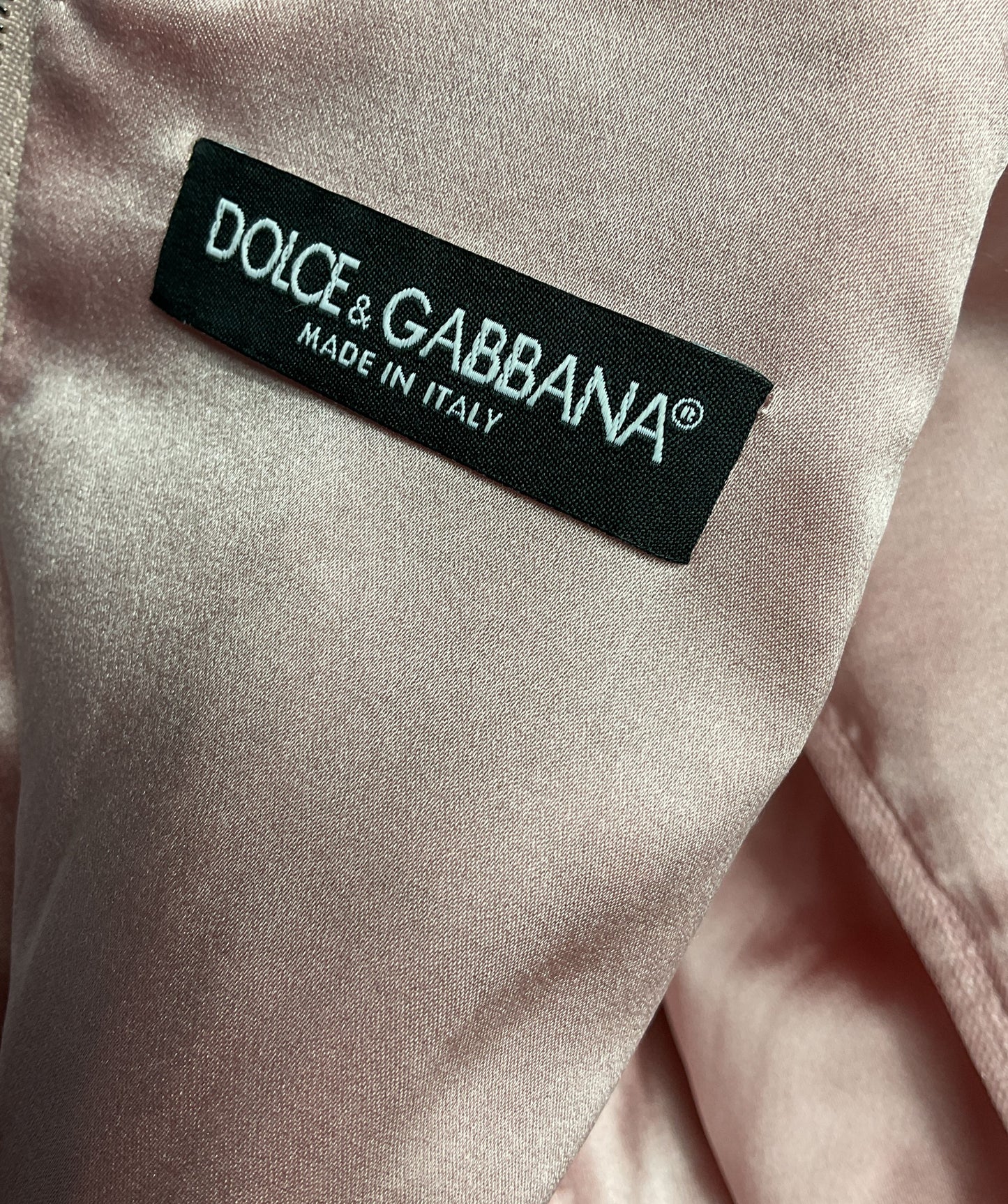 Dolce & Gabbana Jacquard Sheath Mini Dress Pink Metallic