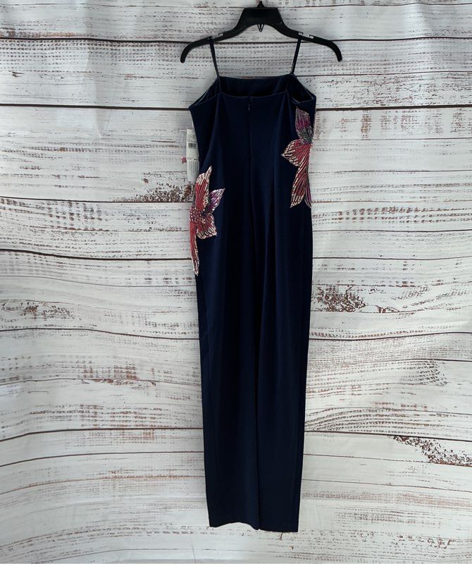 NWT Women's Aidan Mattox Navy Blue Strapless Beaded Dress Size 4 Retail $395