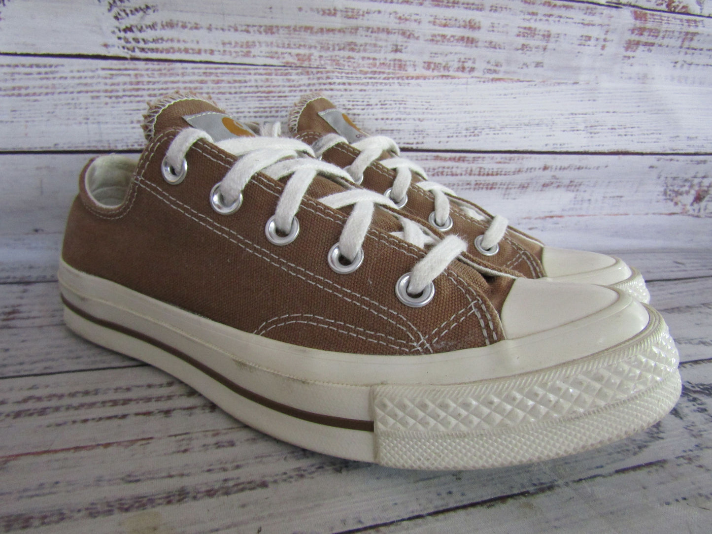 Converse x Carhartt WIP Chuck 70 Low Hamilton Brown Sneakers Size 6 165558C