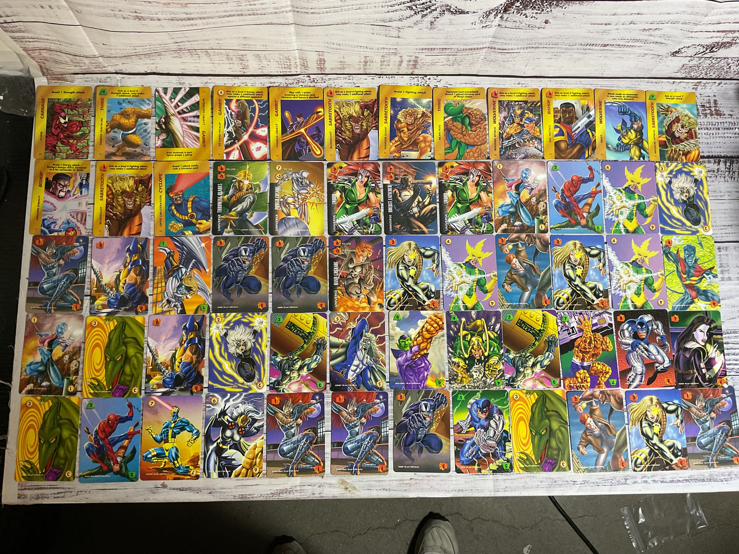 1985 MARVEL OverPower Card Game- 157 Cards Total