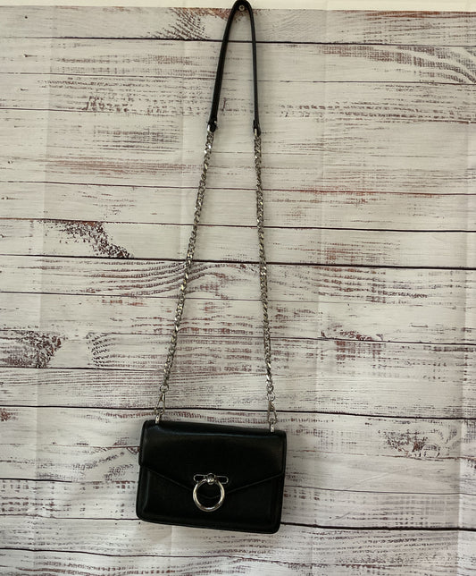 Rebecca Minkoff Black Leather Crossbody Bag w/silver chain