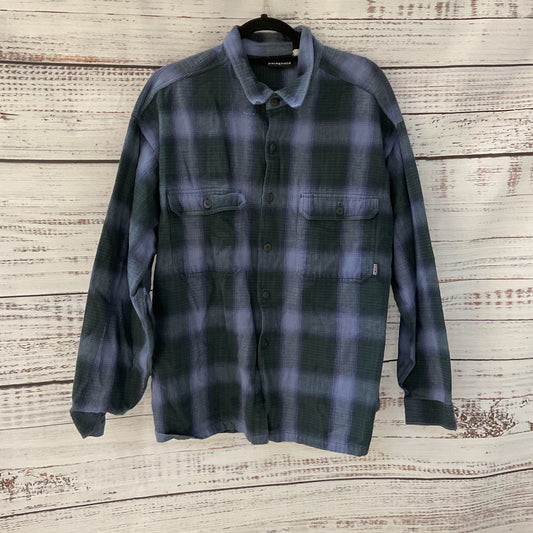 Patagonia Purple Green Plaid Long Sleeve Button Up Shirt - Size L