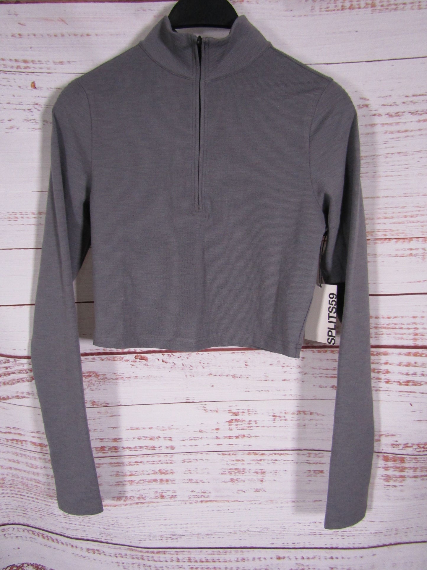 Splits59 Stevie Women's Heather Gray Half Zip Sweater Size S