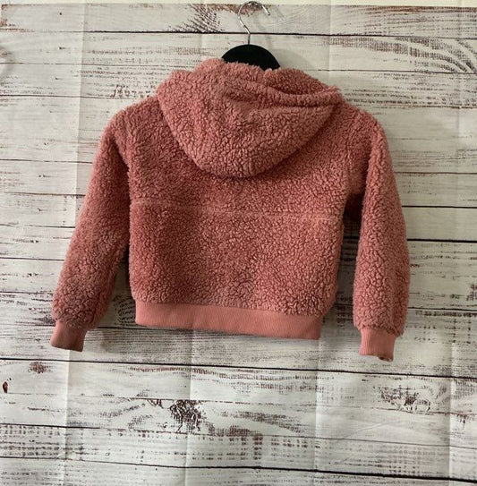 Kids The North Face Pink Fleece Hoodie Jacket Size 4