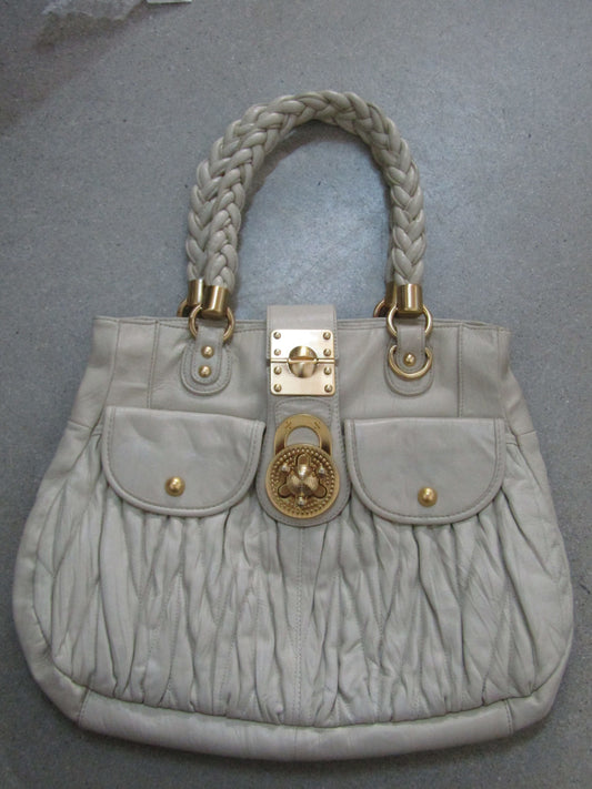 Steve Madden Women's Off White Leather Shoulder Bag