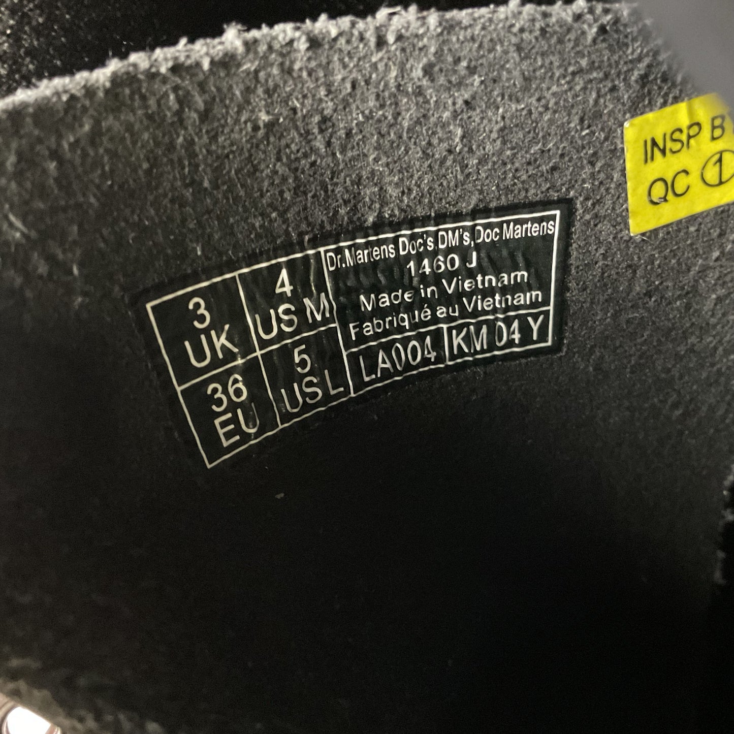 Dr. Doc Marten Black Rainbow Patent Leather 1460 Combat Boot Women Size 5