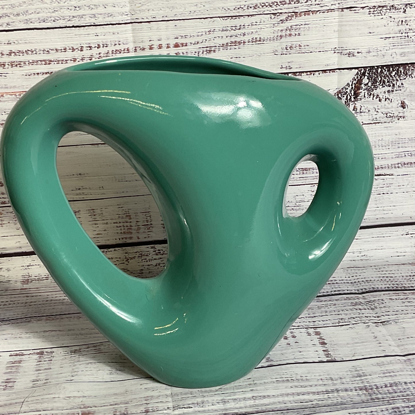 VTG. HAEGER Floral Green Abstract Decorative Vase- 9"