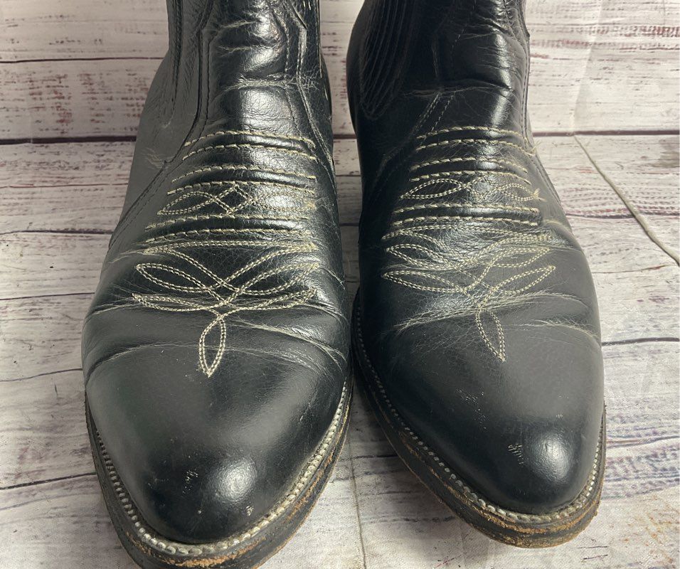 Denver Leather Western Cowboy Boot Black 8.5