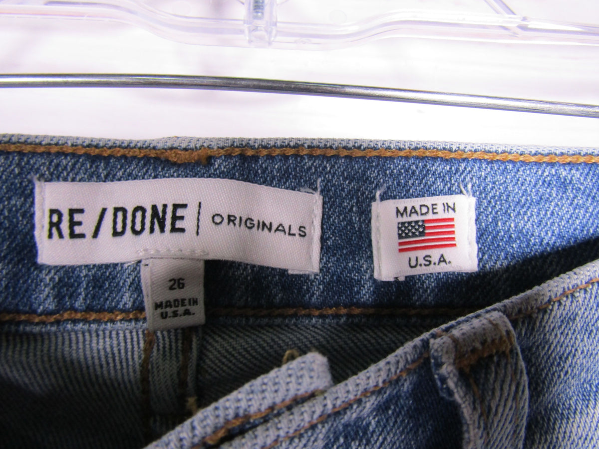 Re/Done Mid 90s High Rise Ankle Crop Jeans Size 26 190-3WHRAC