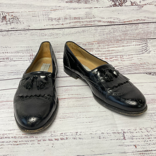 Mezlan Black Leather Tassle Loafer Casual Shoe Men Size 11 As-is