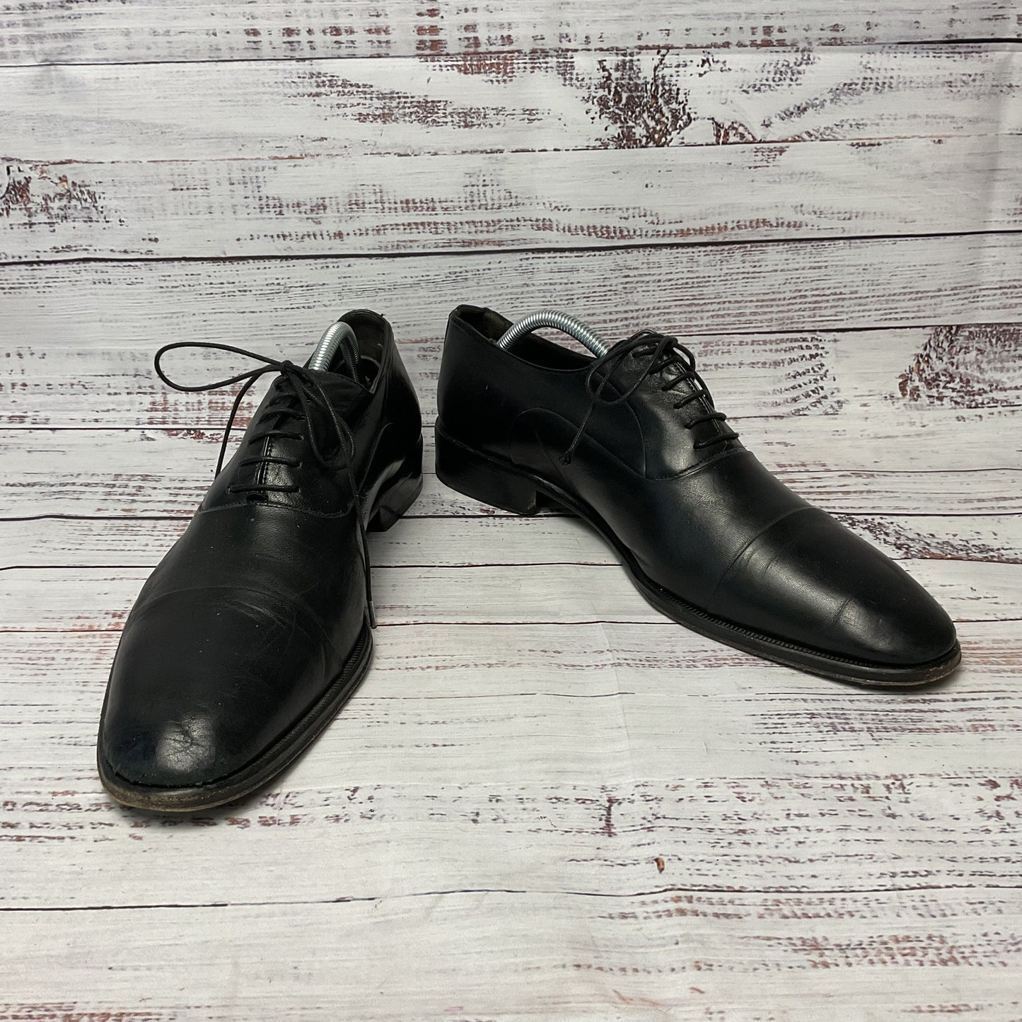 Bruno Magli Fraser Black Leather Oxford Dress Shoe Men Size 9.5