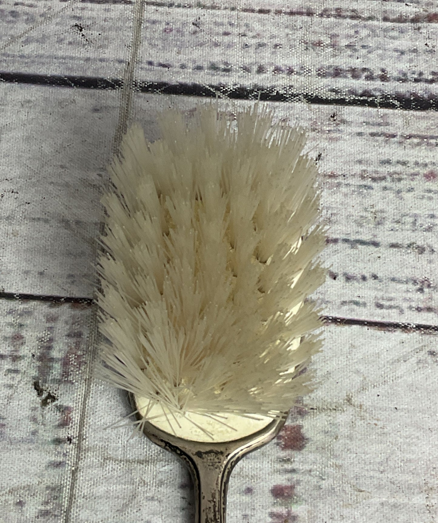 Vintage 5" Hand Held Bristle Hairbrush Sterling Silver