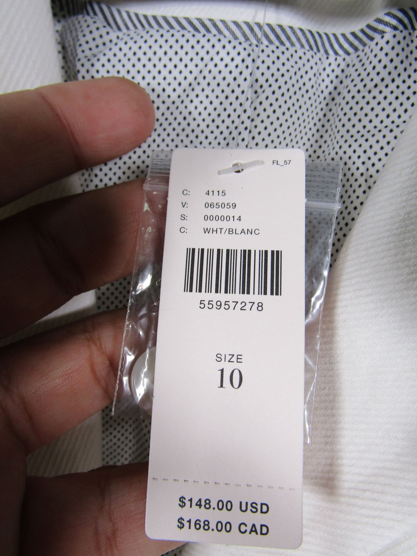 by Anthropologie Neve Women's White Utility Jacket Size 10