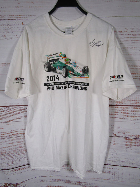 2014 Pro Mazda Championship Mockett Spencer Pigot Signed T-Shirt Size XL