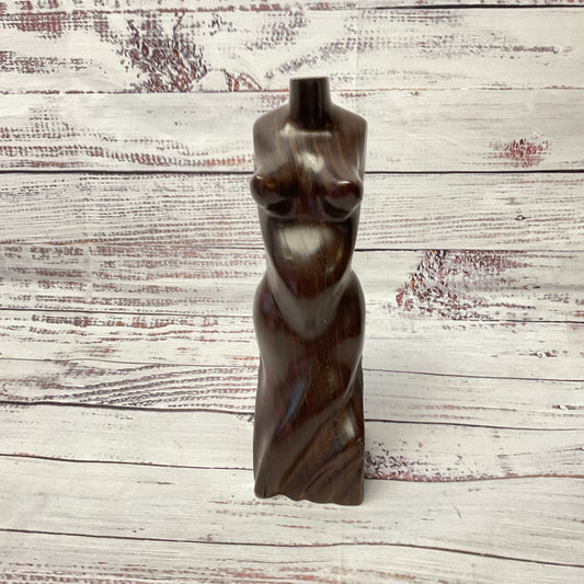 Wood Carved Woman Female Nude Body Sculpture Norge Guayacan 8"