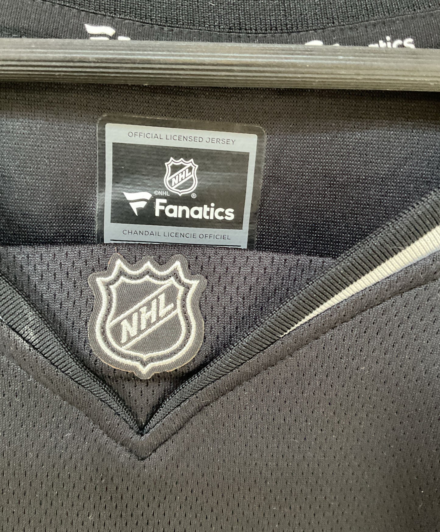 NWT Men's Fanatics NHL Carter Black with white Jersey Size M