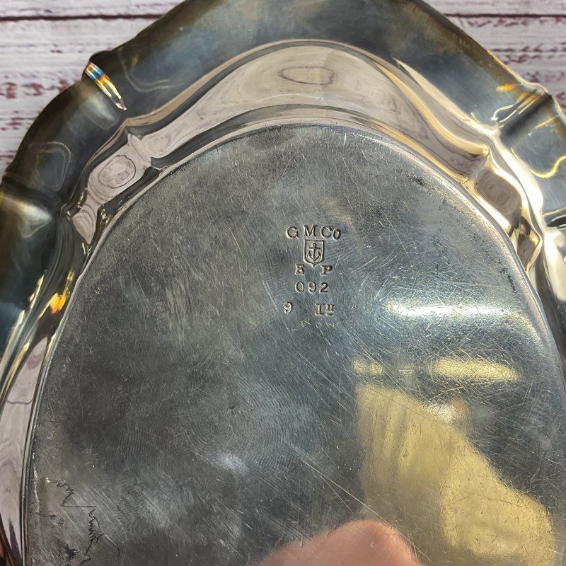 Set Of 2 Vintage Gorham Silver Plated 10" Ornate Oval Serving Bowls