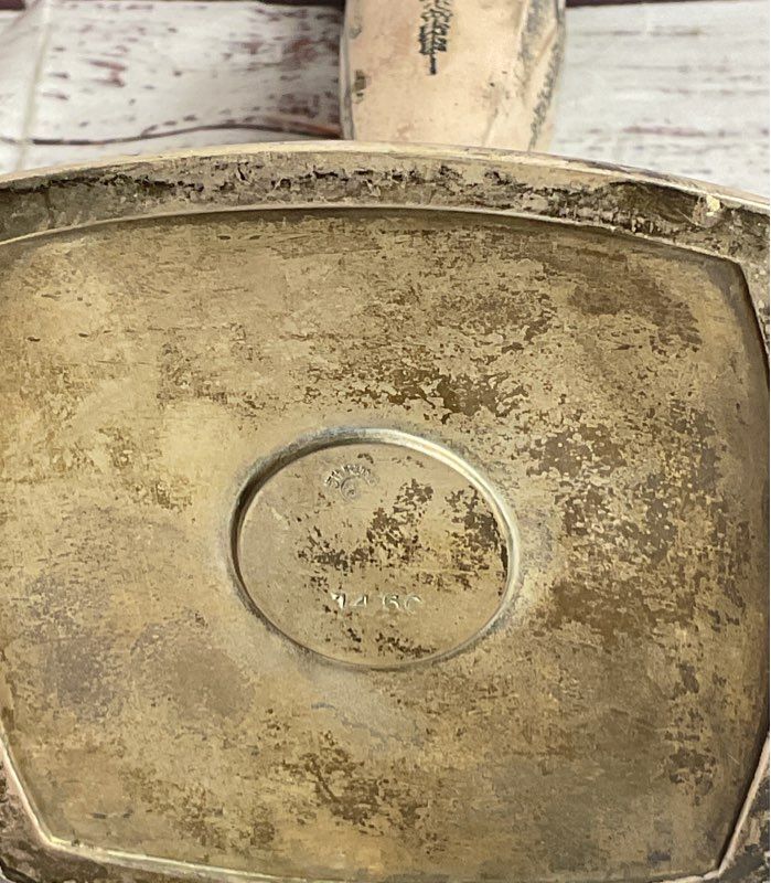 Vintage Engraved 9" Candlestick Sterling Silver