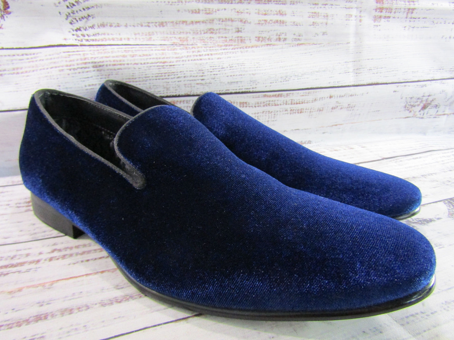Steve Madden Laight Men's Navy Blue Velvet Loafers Size 8