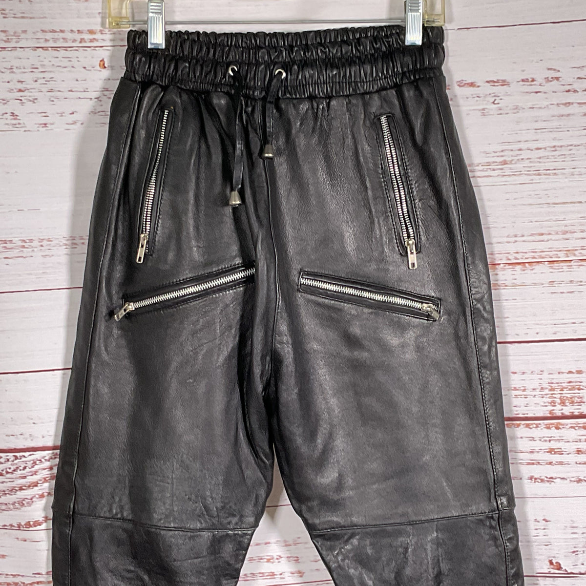 UPSCALE X STREETWEAR Women's Black Leather Pants- SZ S
