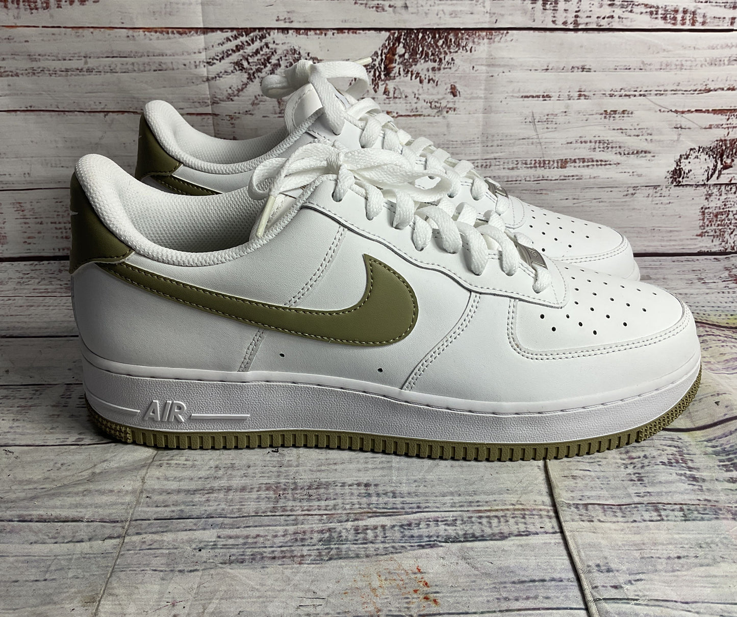 Nike Air Force 1 '07 FJ4146-110 Sneakers White Neutral Olive 10.5