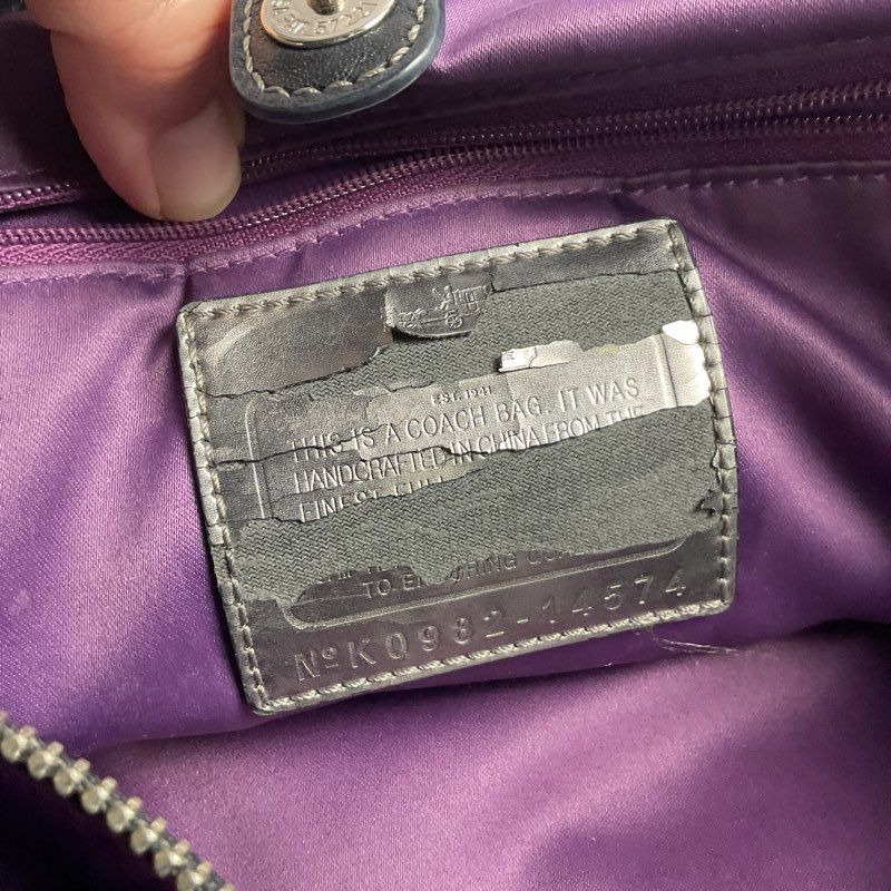 Coach 14574 Madison Carryall Black Leather Y2K Satchel Purse