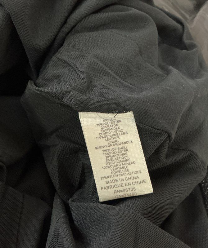 Women's Rebecca Taylor Black Leather Corset Dress Size 8