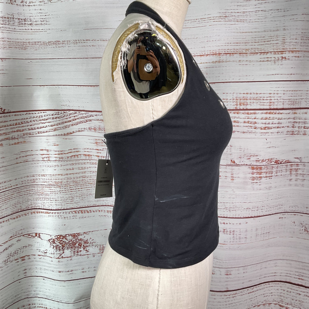 Reformation Sonny Black Knit Top - Size L New
