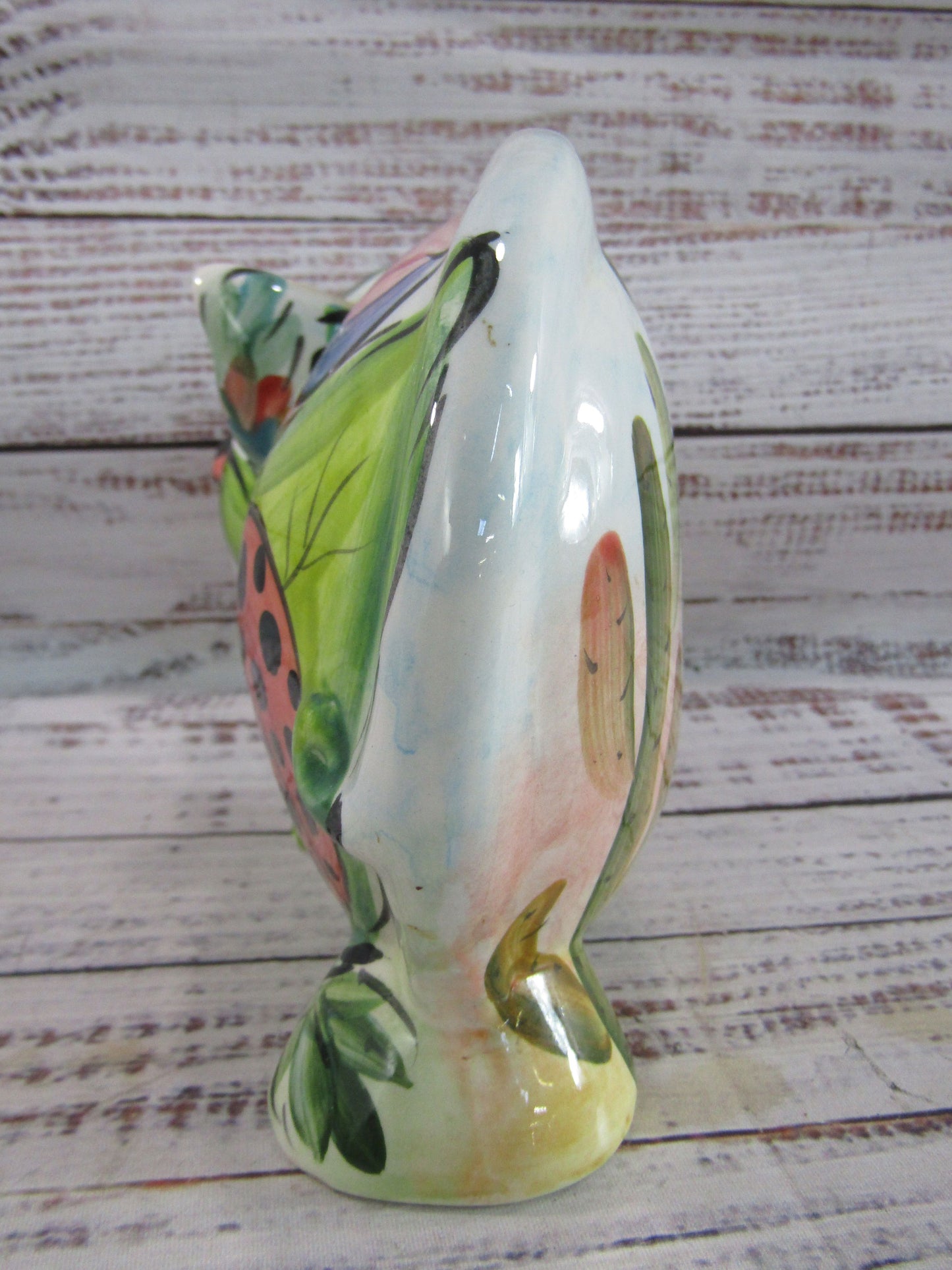 Turov Hand Painted Ladybug Ceramic Pig Figurine