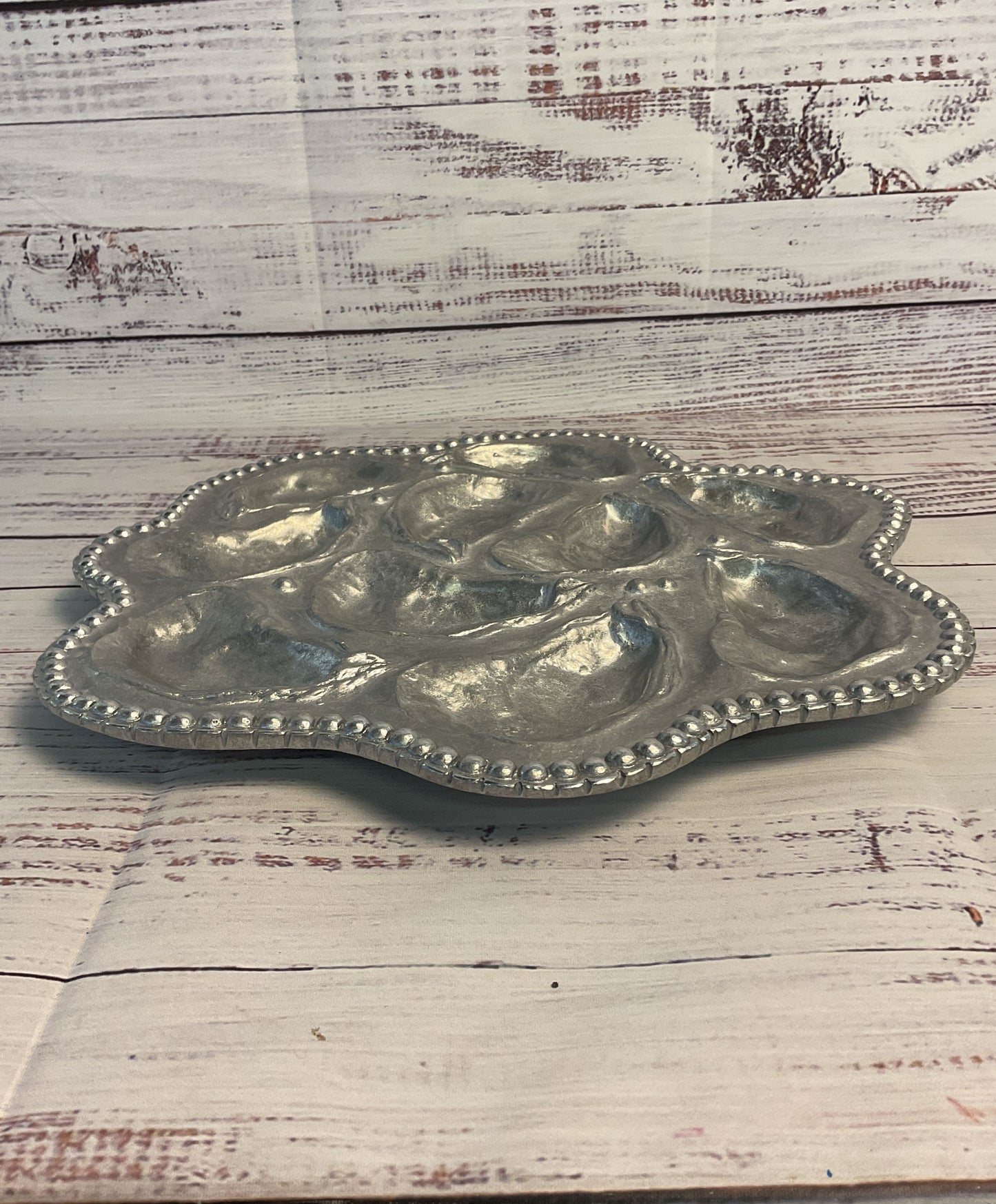 Salisbury Home Collection Silver Pearl Cast Aluminum Infinity Oyster Griller