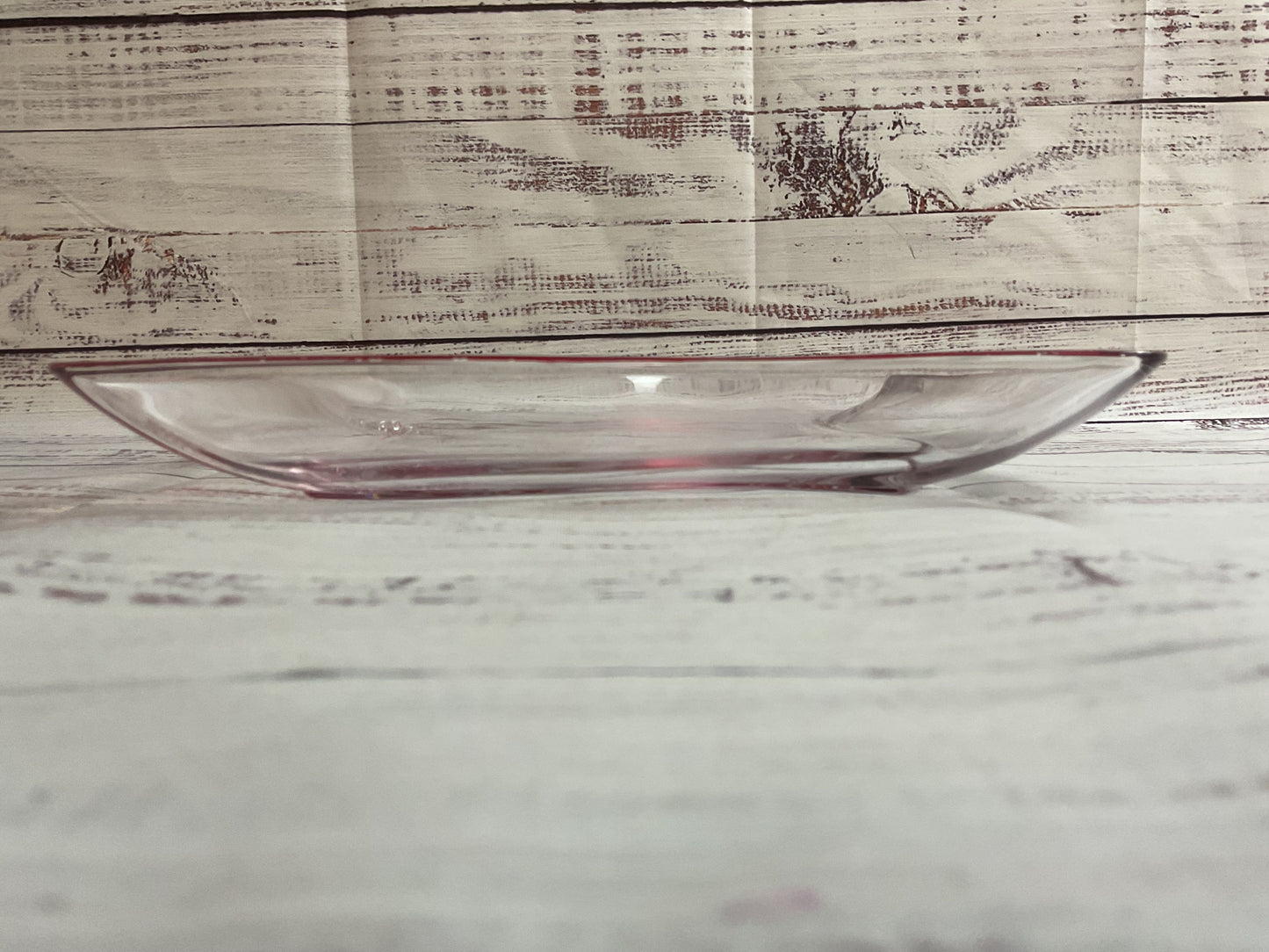 Villeroy & Boch Red Rimmed "New Wave" Glass Plate